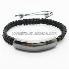 magnetic hematite woven bracelet